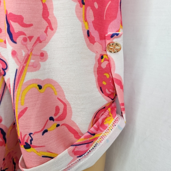 SIMPLY SOUTHERN COASTAL FLORAL TUNIC EUC SMALL - Picture 4 of 8